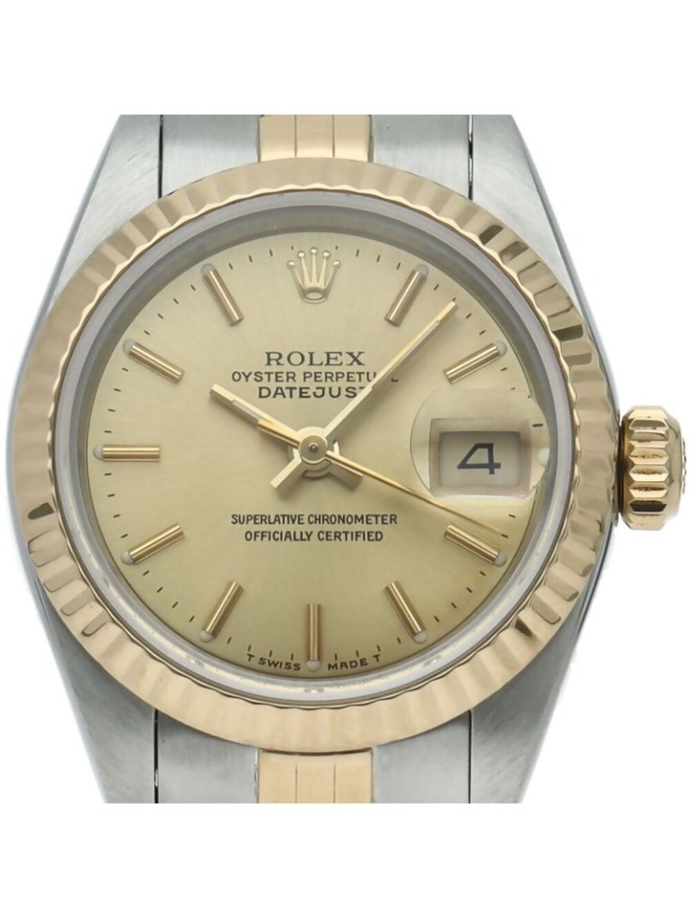 Rolex Datejust Watch Box 18k Yellow Gold SS Champagne